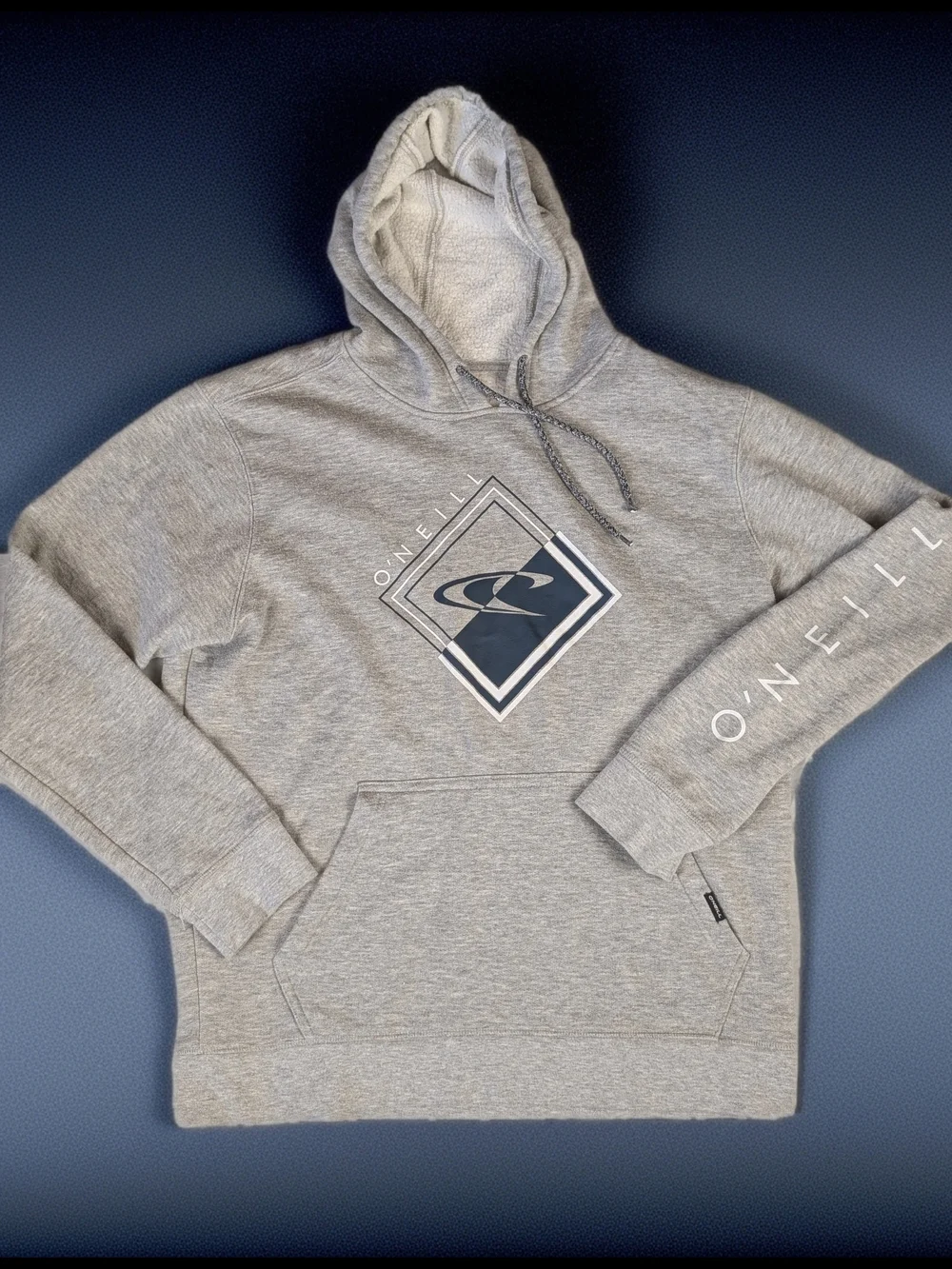O'Neill Men's Gray Fleece‎ Hoodie Size M Front Pocket Logo On Arm